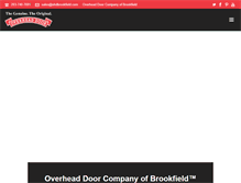 Tablet Screenshot of overheaddoorbrookfield.com